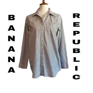 Banana Republic striped button down shirt